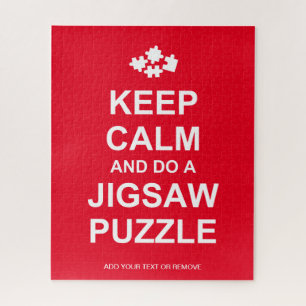 Puzzle Message amusant "Restez calme et faites un puzzle"
