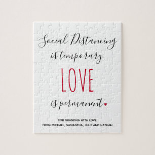 Puzzle Message d'amour personnalisé distance sociale