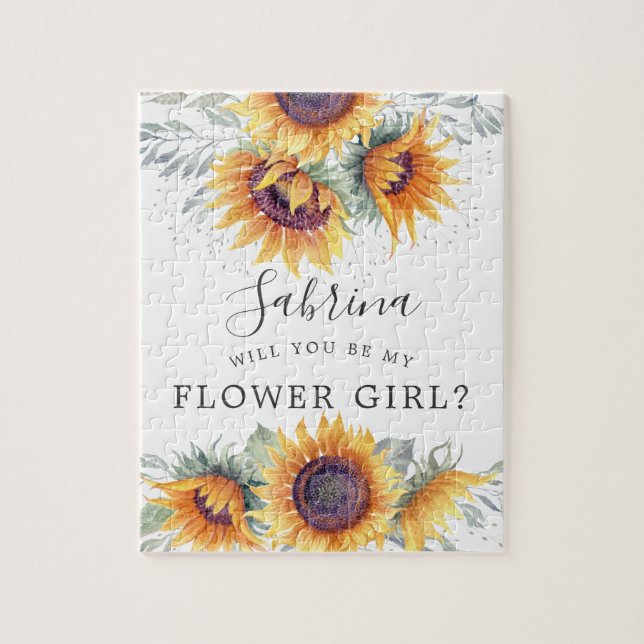 Puzzle Message de la demande de la fille de bouquet de to (Vertical)
