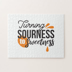 Puzzle Message de vie positif - Transformer l'acide en su