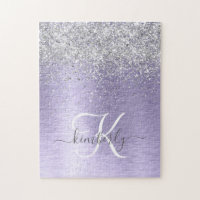 Métal brossé violet Parties scintillant d'argent N