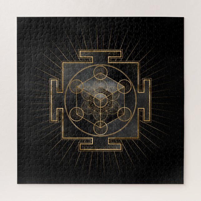 Puzzle Métatron's Cube Sri Yantra Sacred Geometry (Vertical)