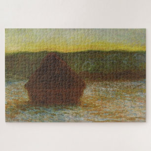 Puzzle Meule de foin (Dégel, soleil couchant) de Claude M