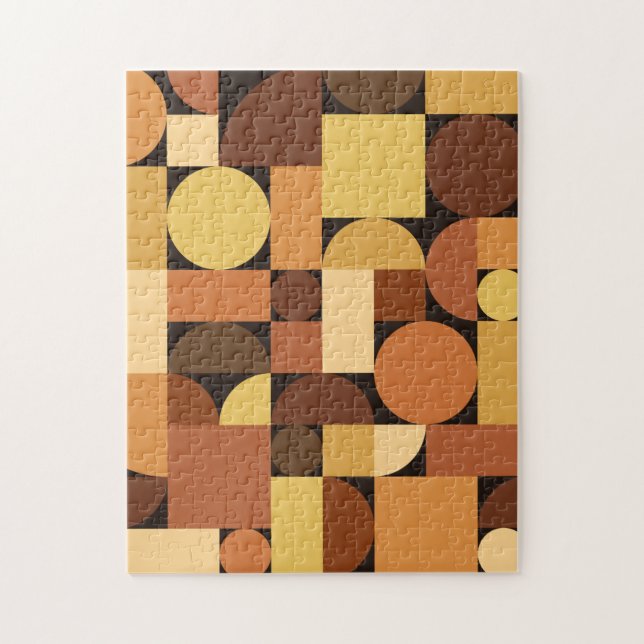 Puzzle Mi-siècle moderne géométrique Orange (Vertical)