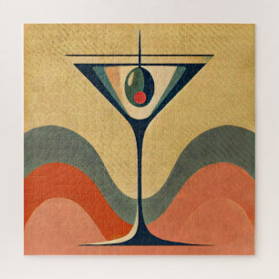 Puzzle Mi-siècle Moderne "vague de martini à l'olive pime