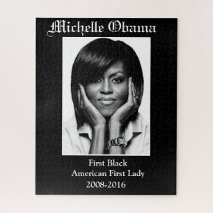 Puzzle MICHELLE OBAMA PREMIÈRE affiche NOIRE DE LA PREMI