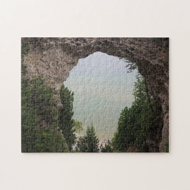 Puzzle Michigan Arch Rock Geology Photo (Horizontal)