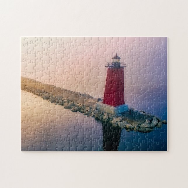 Puzzle Michigan Manistique Lighthouse Photo (Horizontal)
