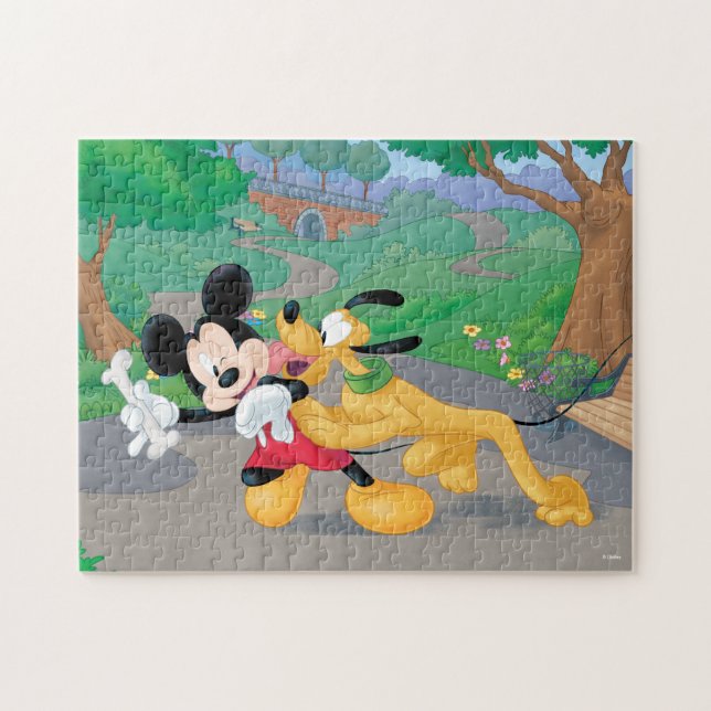 Puzzle Mickey Avec Traite Pour Pluton (Horizontal)