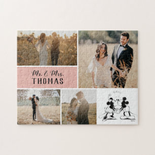 Puzzle Mickey et Minnie - Collage de photos de mariage