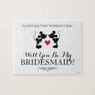 Puzzle Mickey et Minnie Mariage   Silhouette