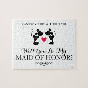 Puzzle Mickey et Minnie Mariage   Silhouette Maid of Hono