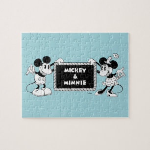 Puzzle Mickey et Minnie rétro