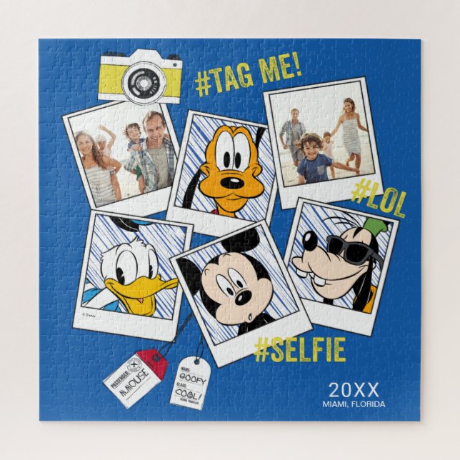 Puzzle Mickey et ses amis | Collage Polaroïde de famille (Vertical)