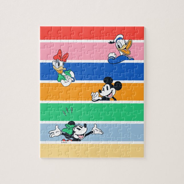 Puzzle Mickey & Friends Pop-Out Color Striped Graphic (Vertical)