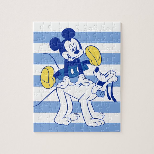 Puzzle Mickey Jouer Avec Pluton (Vertical)
