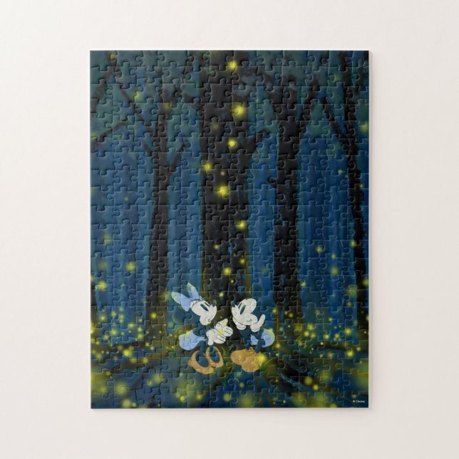 Puzzle Mickey & Minnie Firefly Forest (Vertical)