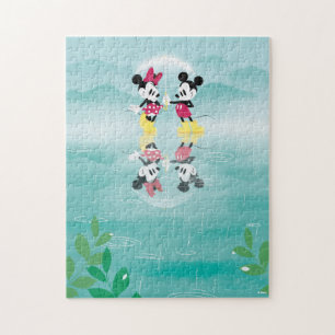 Puzzle Mickey & Minnie sous la pluie