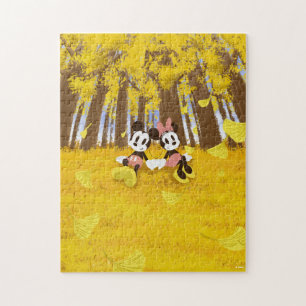 Puzzle Mickey & Minnie sous les arbres Ginkgo