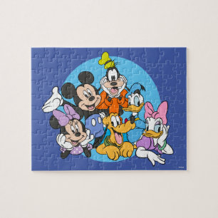 Puzzle Mickey & ses amis se prélassant ensemble