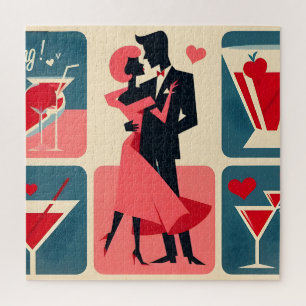 Puzzle Mid Century Valentine Dancing Couple
