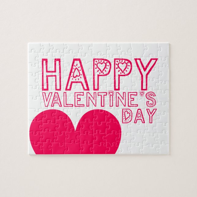Puzzle mignon de heureuse Sainte-Valentin (Horizontal)