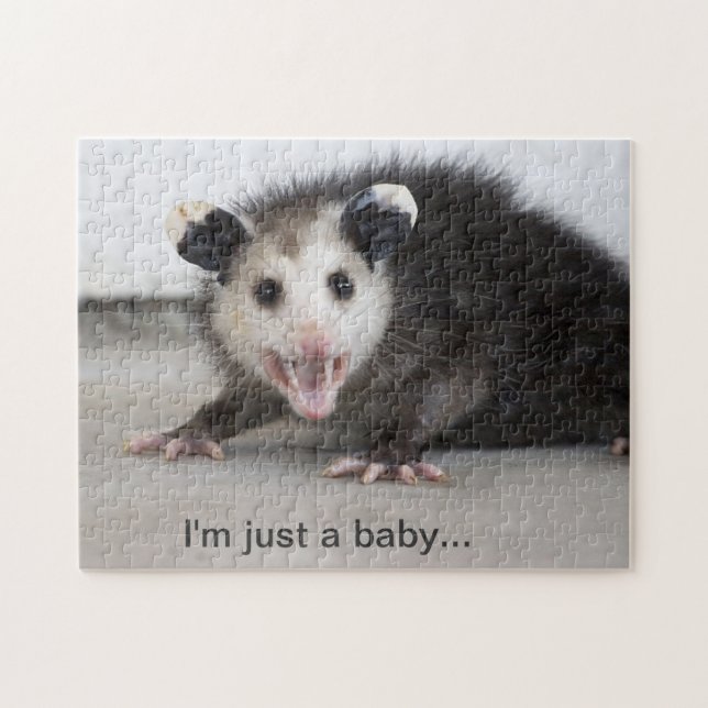 puzzle mignon de photo d'opossum de bébé (Horizontal)