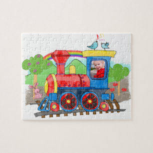 Puzzle mignon de train de vapeur de photo de