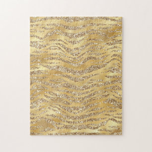 Puzzle Mignon motif imprimé peau de tigre doré pour amour