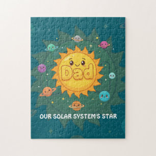 Puzzle Mignon Système Solaire Papa Étoile Espace Dessin A