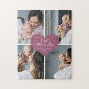 Puzzle Mignonne cadeau de la première mère   Collage de p
