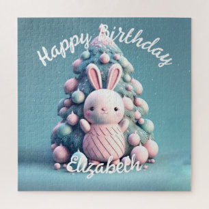 Puzzle Mignonne, drôle, lapin, style kawaii