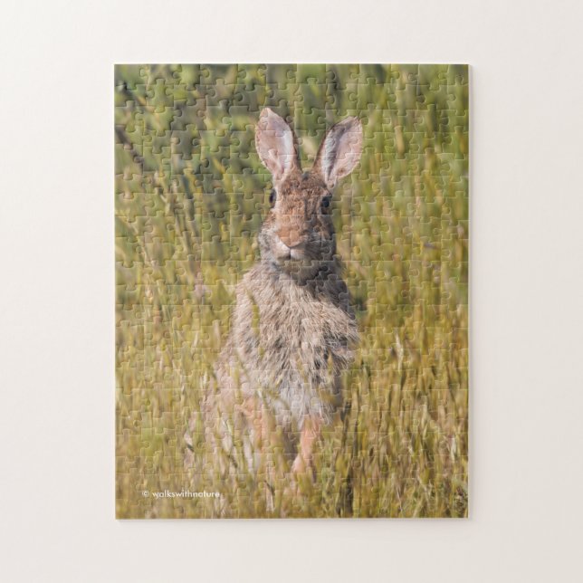 Puzzle Mignonne et Curieux lapin de coton oriental (Vertical)