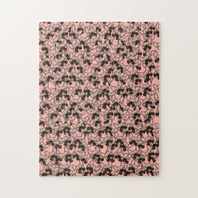 Puzzle Mignonne Français Chien Chien Chien Motif Extrême  (Vertical)