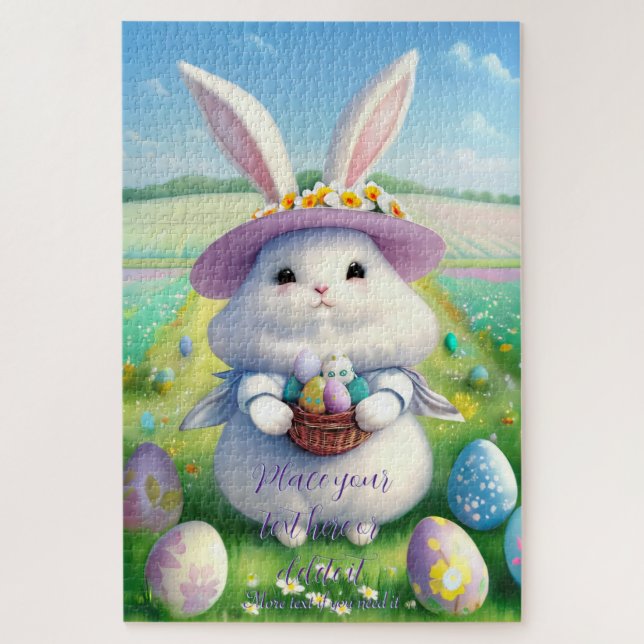 Puzzle Mignonne lapin de Pâques 01 (Vertical)