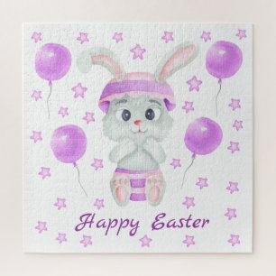 Puzzle Mignonne lapin de Pâques pour une ambiance positiv