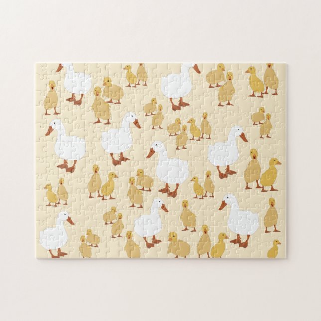 Puzzle Mignonne Mère Canard & Bébé Motif de canard (Horizontal)