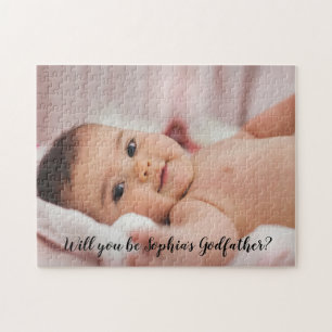 Puzzle Mignonne Seras-Tu Mon Parrain Script Photo