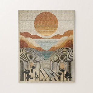 Puzzle Milieu du siècle Art moderne Spring Valley Lake Su