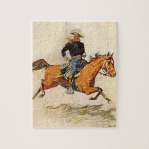 Puzzle Militaire de style rétro, Un officier de cavalerie