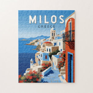 Puzzle Milos Grèce Travel Art Vintage