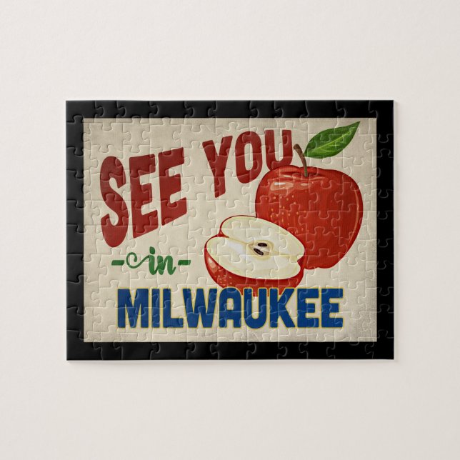Puzzle Milwaukee Wisconsin Apple - Vintage voyage (Horizontal)
