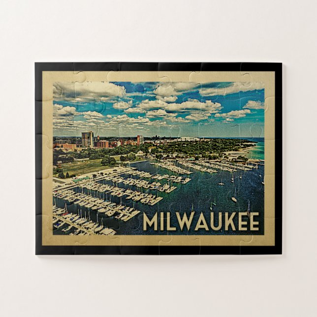 Puzzle Milwaukee Wisconsin Vintage voyage (Horizontal)