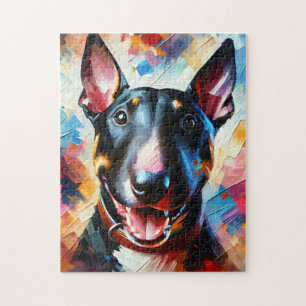 Puzzle Miniature Bull Terrier Noir Impression acryliq