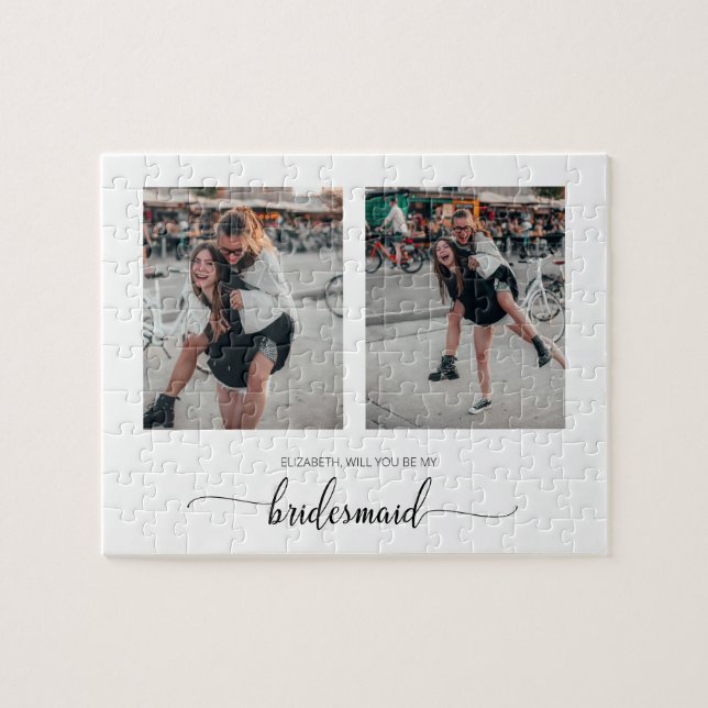 Puzzle Minimale Serez-Vous Ma Femme D'Accueil Deux Photo (Horizontal)