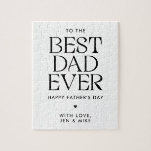 Puzzle Minimaliste Meilleur Papa Jamais Fête des pères mo