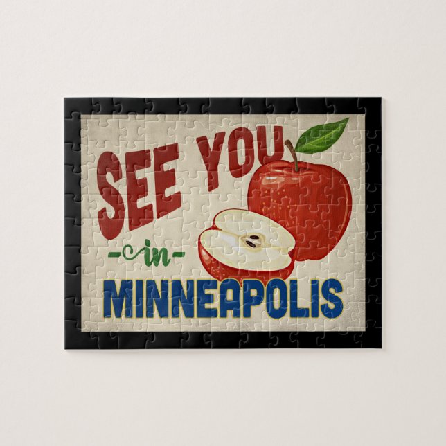 Puzzle Minneapolis Minnesota Apple - Vintage voyage (Horizontal)