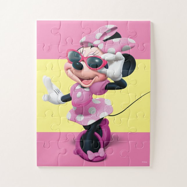 Puzzle Minnie Mouse Diva Avec Lunettes De Soleil (Vertical)
