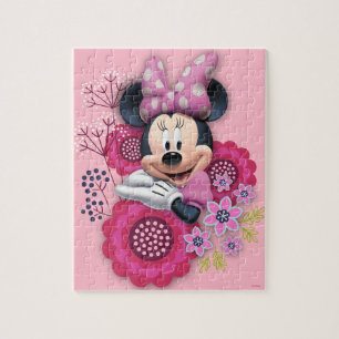 Puzzle Minnie Mouse Floral Cutie