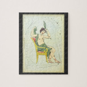 Puzzle Miroir d'Urania, Carte céleste d'astronomie vintag